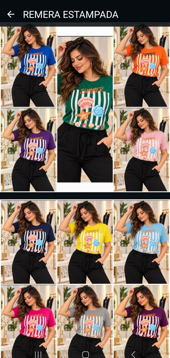 Remera Estampada Dama Camiseta Dtf Mujer Mayoristas Especial Grande Verano Curva - Imagen 4