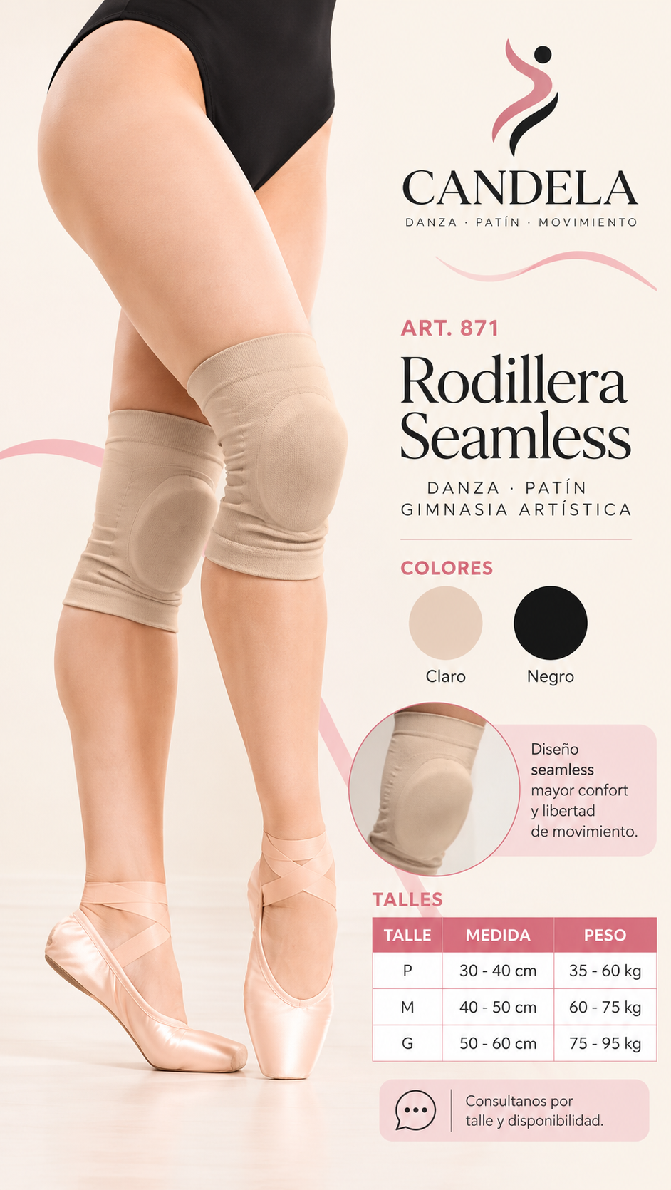 Rodilleras Seamless. Art. 871 Ni-bel - P%C3%B3ster%20de%20rodillera%20seamless%20para%20danza.png