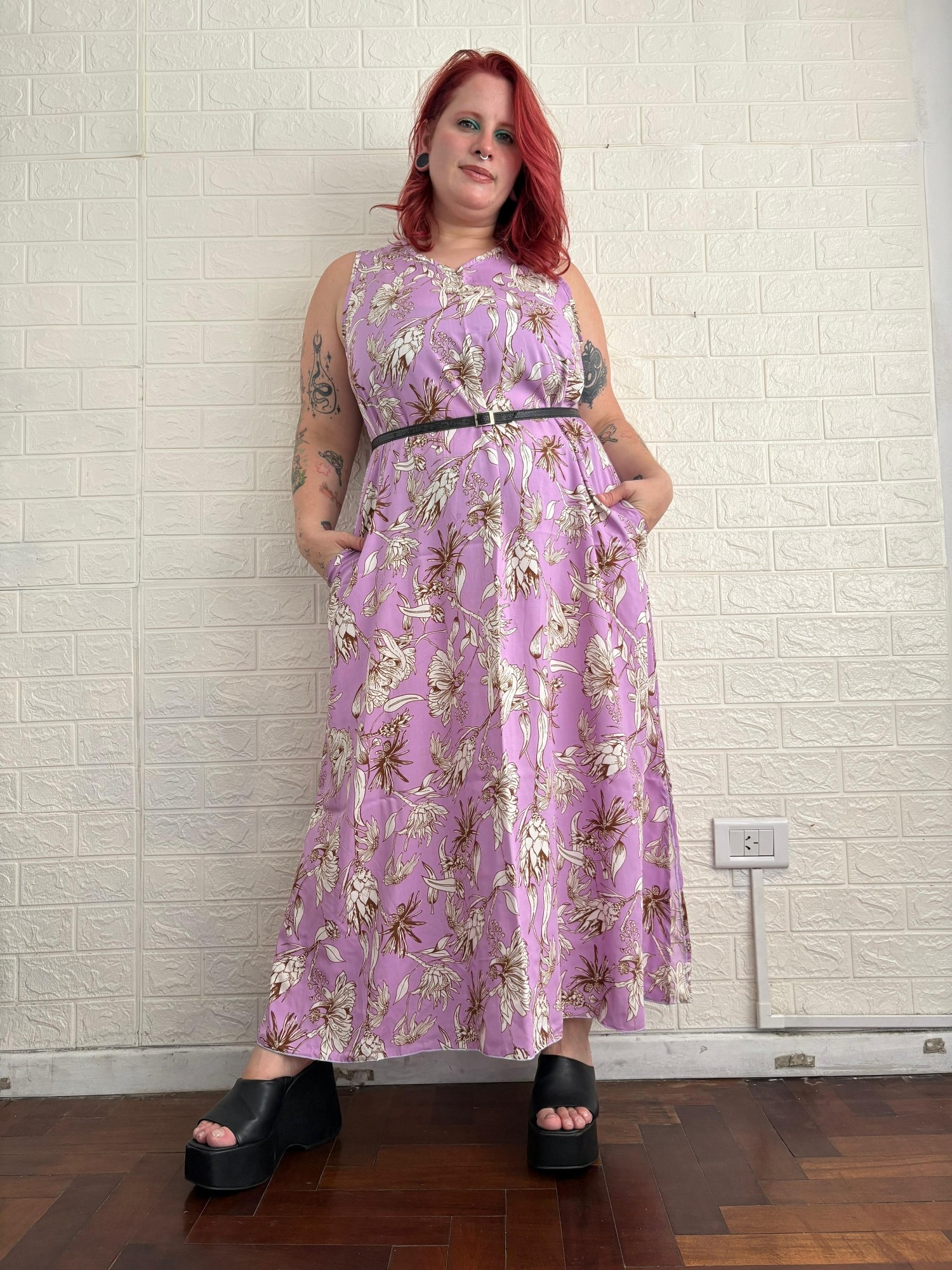Vestido Largo de Fibrana Poplin Bellisimo - Imagen 3