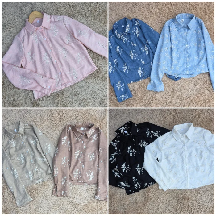 Camisa Manga Larga Bordada