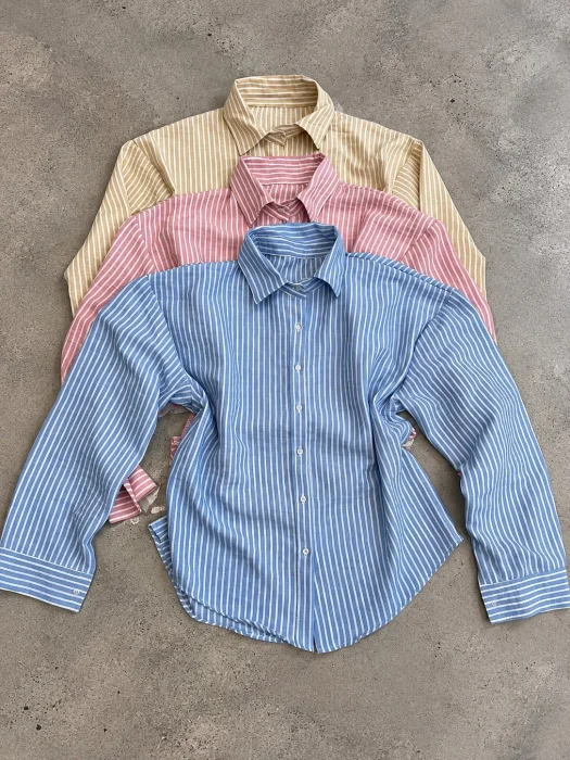 Camisa de Lino Rayado