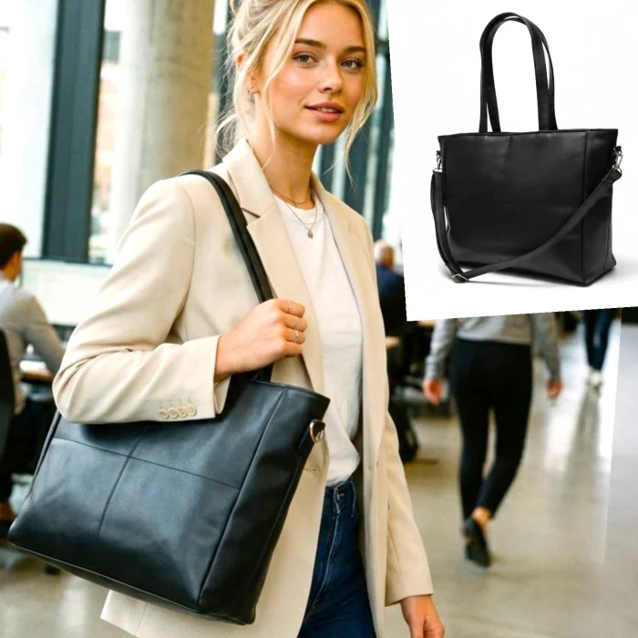 Bolso Tote Premium, Cierre Exterior, Bolsillo Interior, Forrada, Cinto Desmontable