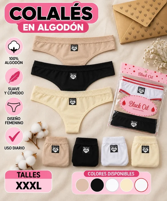 Colales de Dama Especial (blach Oil) Algodón