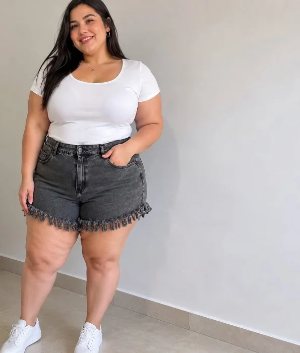 Shorts Especial Playero Tiro Alto con Bolsillos Adelante