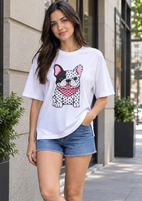Remeras con Tajo. de Algodón Peinado