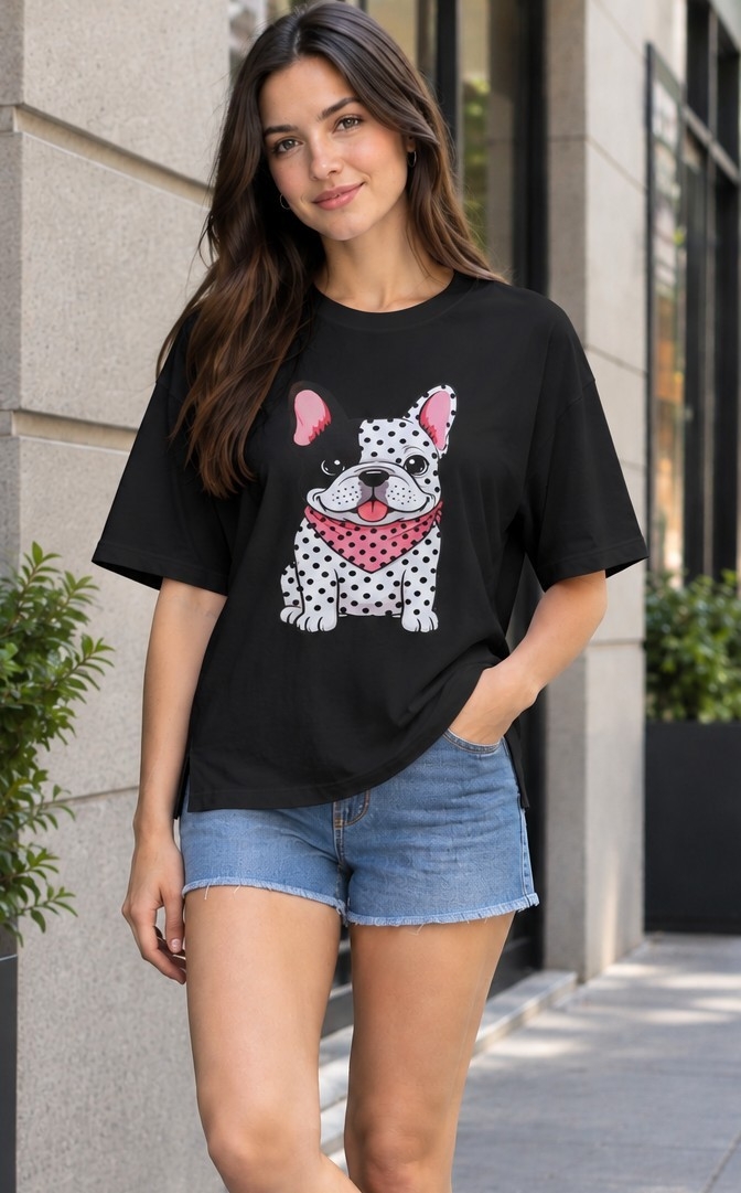 Remeras con Tajo. de Algodón Peinado - Imagen 2