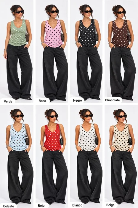 Musculosa Lunares E/v  Morley