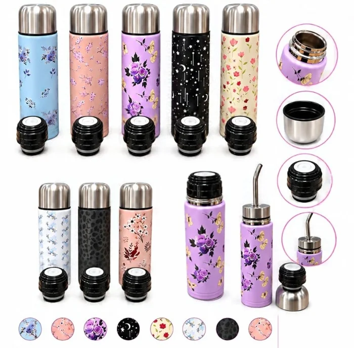 Termo 500ml Autocebante Estampado 2 en 1