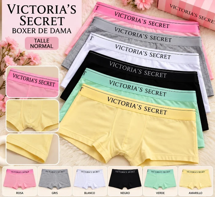 Boxser de Dama con Elástico en la Cintura Algodón Varios Diseños  Colores