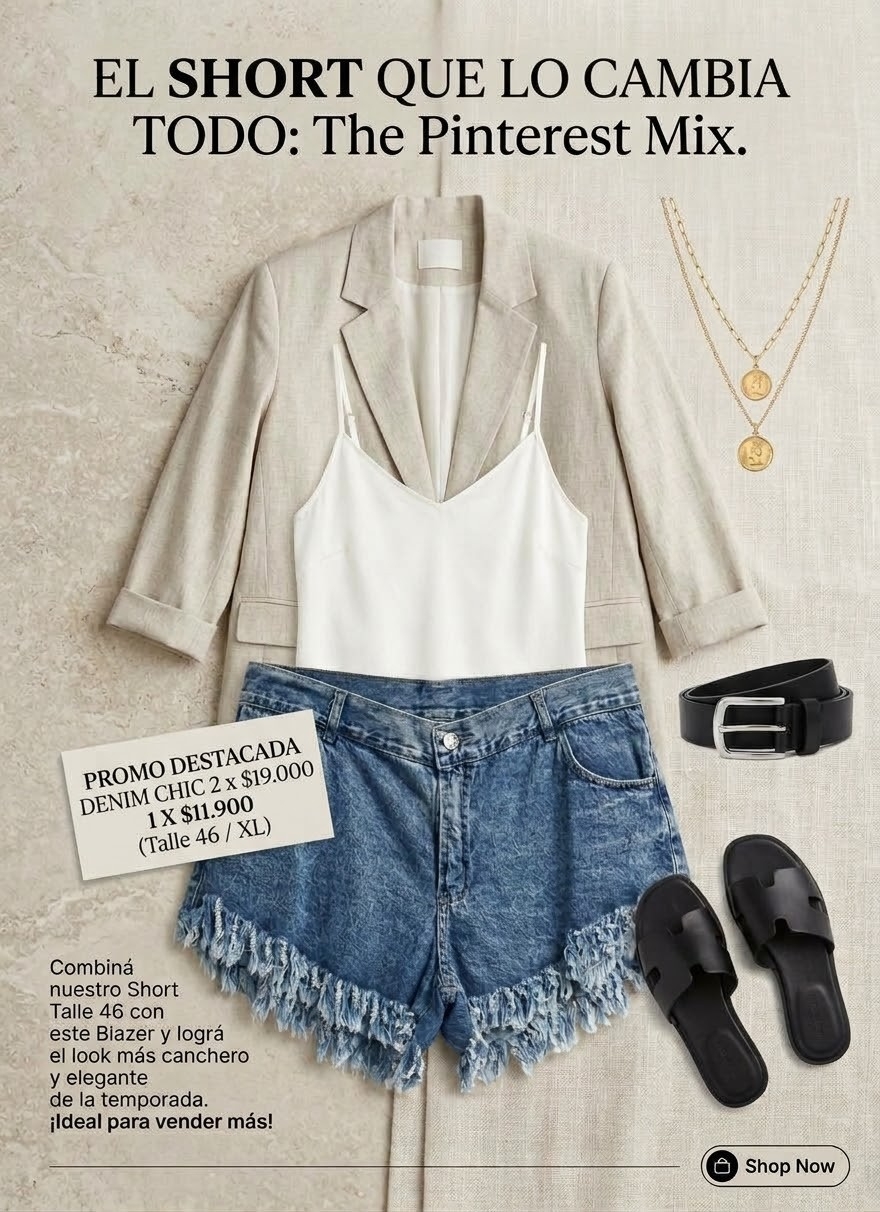 Shorts de Jeans con Brillo,  Combos a Elección - Imagen 2