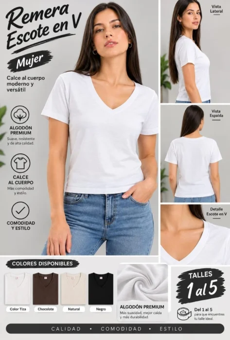 Remera Cuello en V