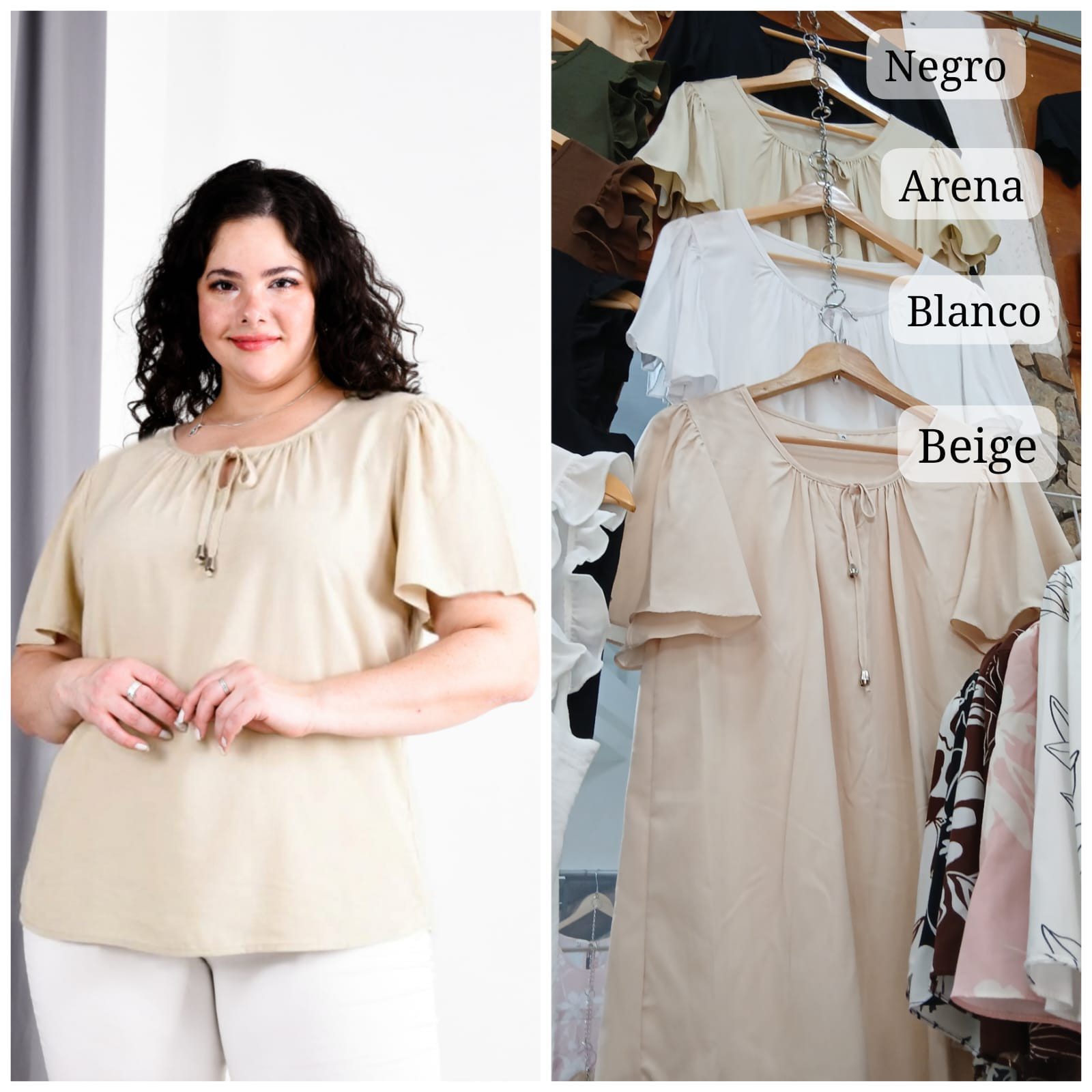 Blusa Especial en Fibrana Poplin Lisos Talles 4 al 10 - Imagen 1