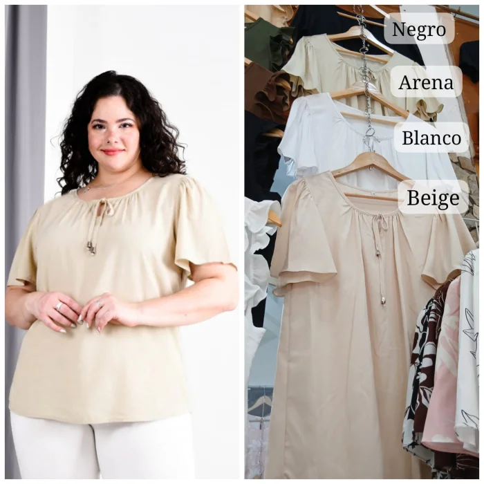 Blusa Especial en Fibrana Poplin Lisos Talles 4 al 10