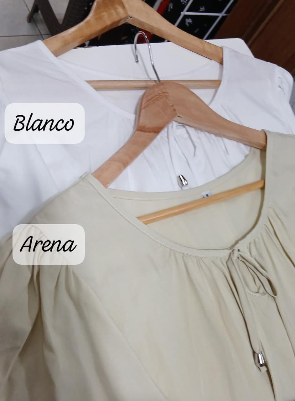 Blusa Especial en Fibrana Poplin Lisos - Imagen 2