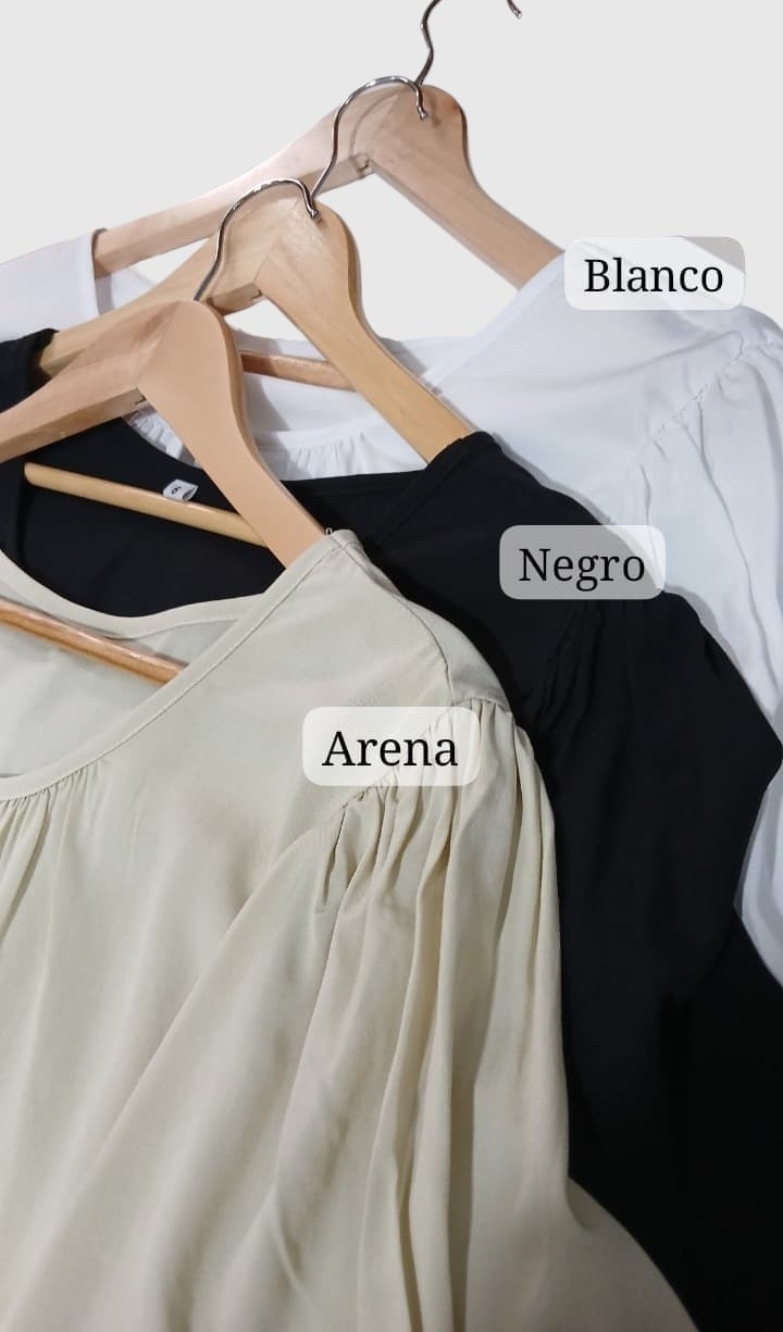 Blusa Especial en Fibrana Poplin Lisos Talles 4 al 10 - Imagen 3