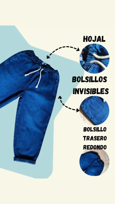 Online Jean Baggy Localizado Ojal Bordado