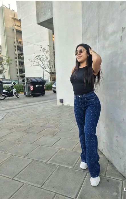 Wide Leg Elastizado con Brillo