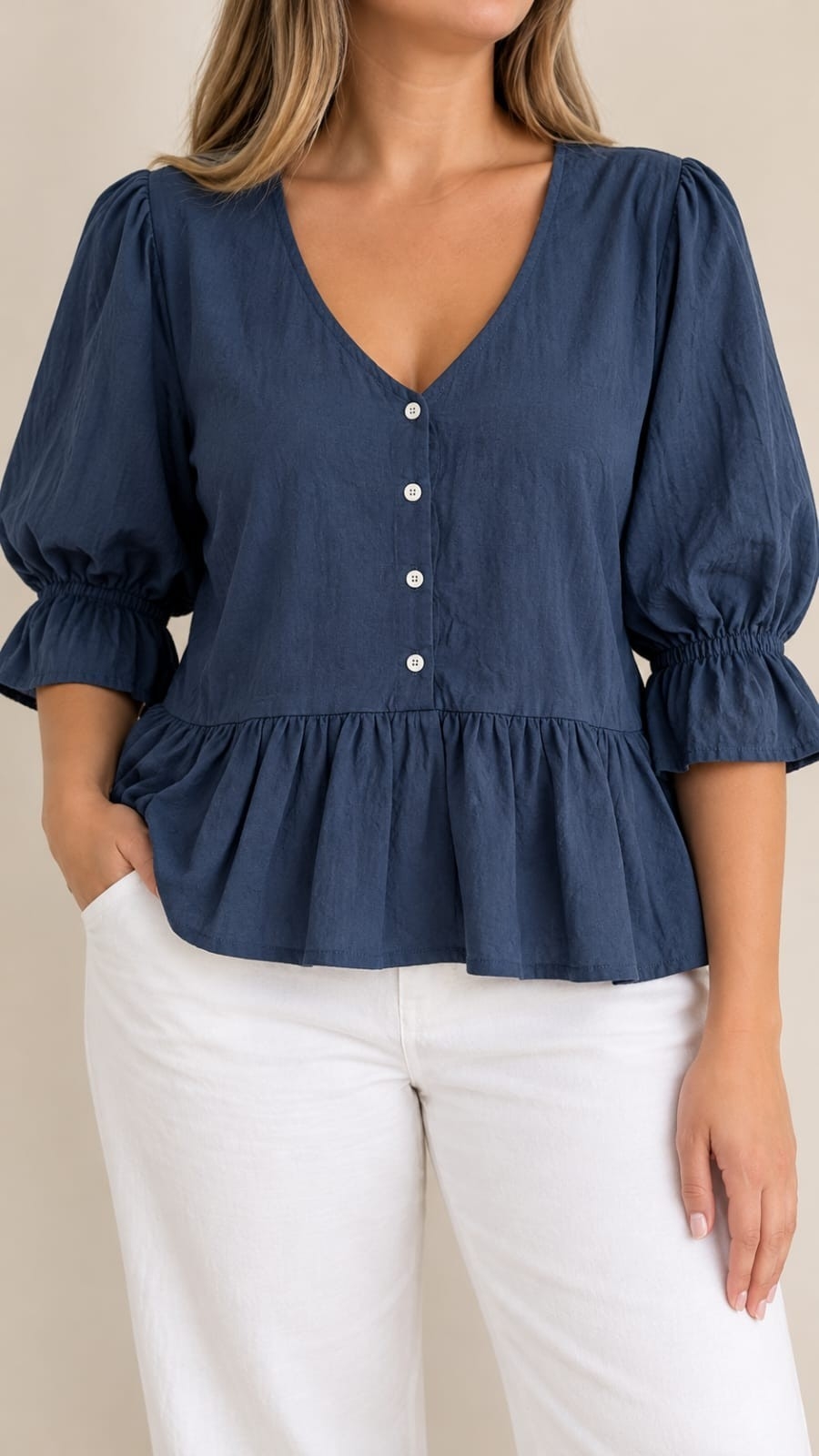 Blusa de Lino 

talle 4-5-6 - Imagen 2