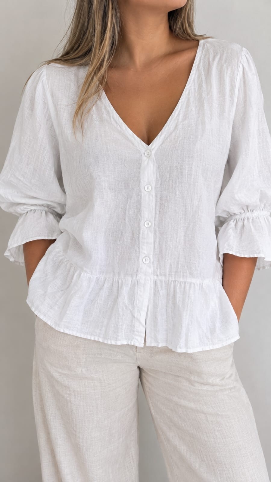 Blusa de Lino 

talle 4-5-6 - Imagen 3