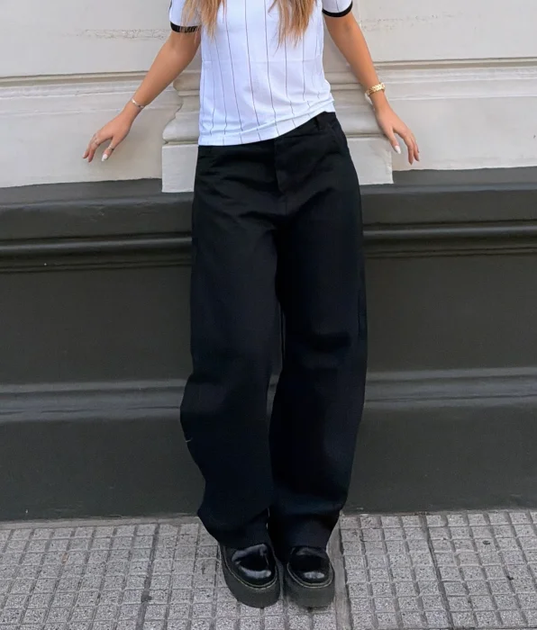 'art 261-2' 36 al 46 Maxi Wide Leg Negro + Pinzas "trend"