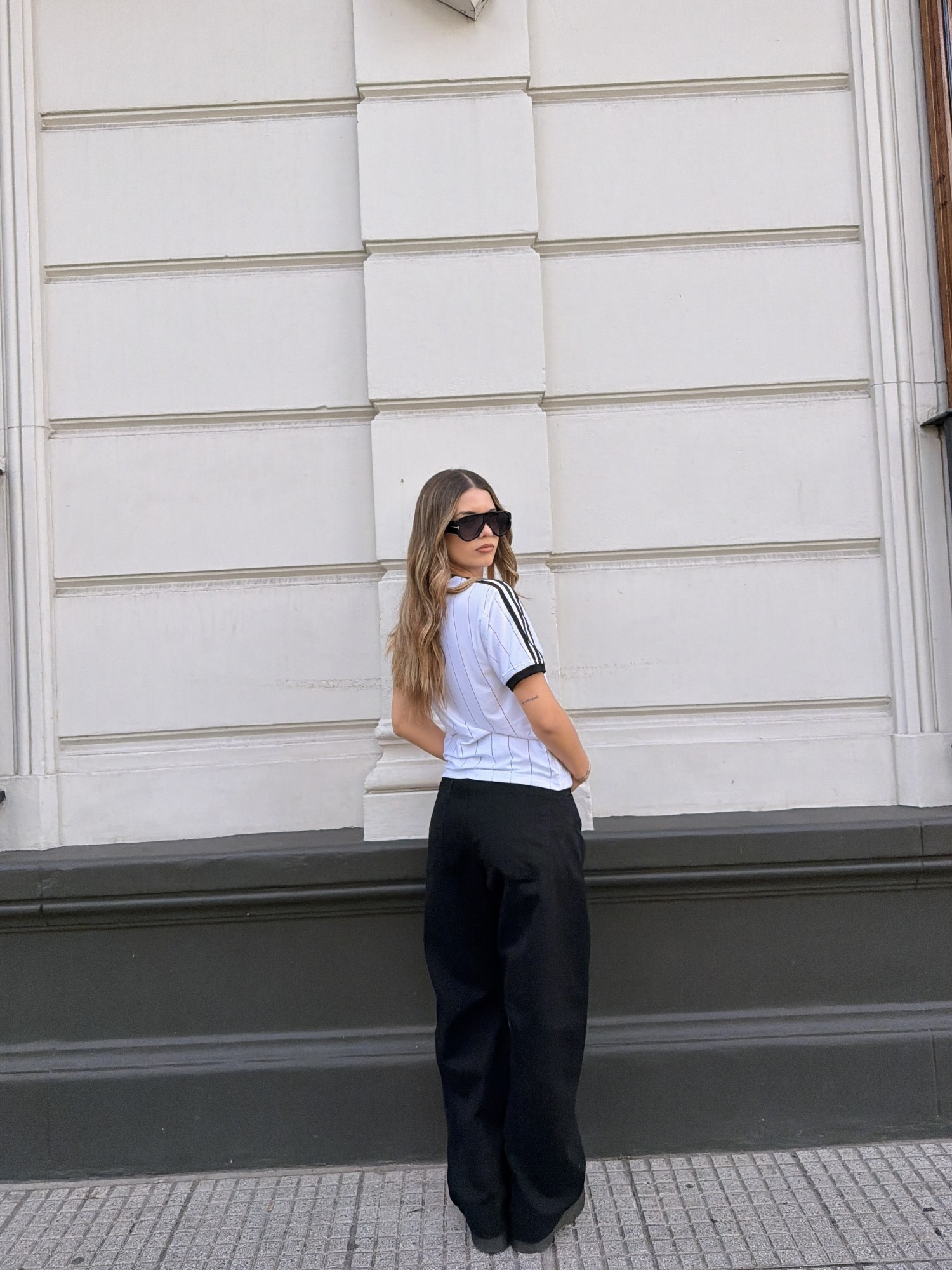 'art 261-2' 36 al 46 Maxi Wide Leg Negro + Pinzas "trend" - Imagen 3