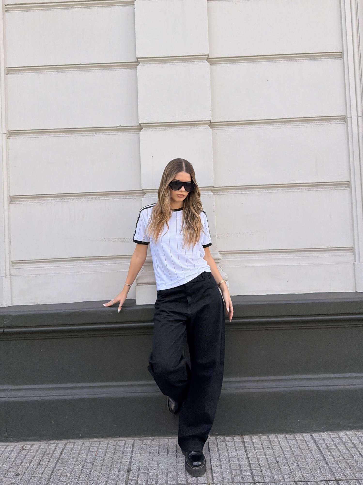 'art 261-2' 36 al 46 Maxi Wide Leg Negro + Pinzas "trend" - Imagen 6