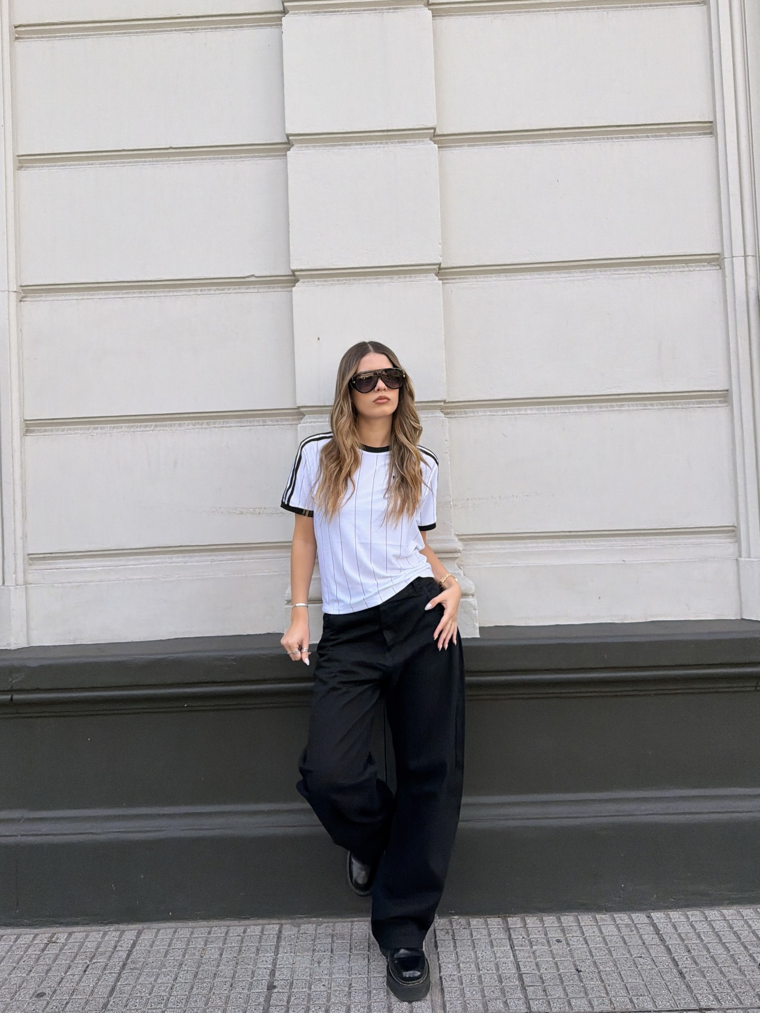 'art 261-2' 36 al 46 Maxi Wide Leg Negro + Pinzas "trend" - Imagen 7