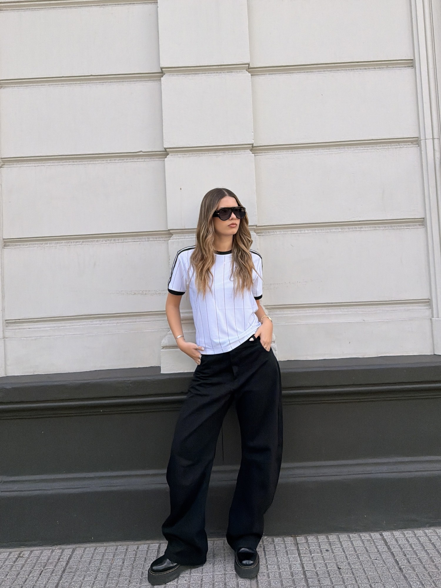 'art 261-2' 36 al 46 Maxi Wide Leg Negro + Pinzas "trend" - Imagen 8