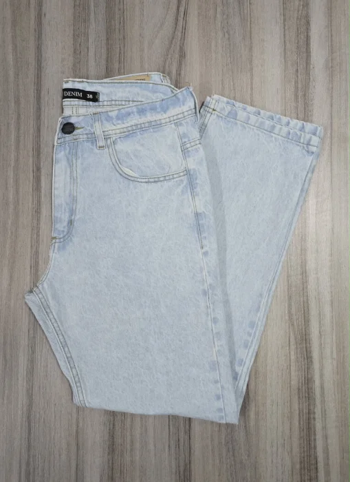 Pantalón Mom Liso Celeste Nev