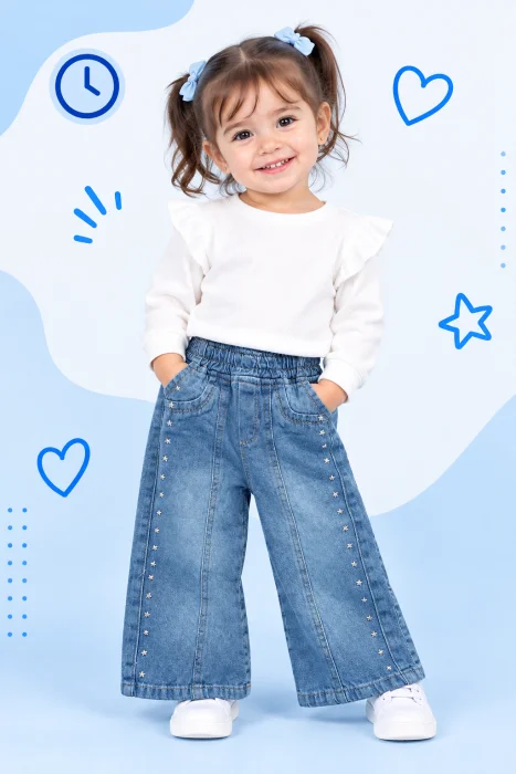 Wide Leg con Recorte