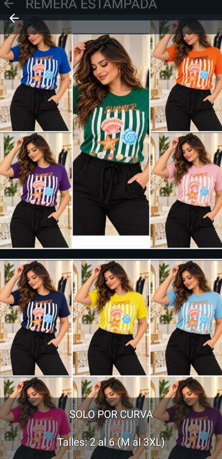 Remera Dama Estampada Dtf Camiseta Grande Especial Mujer Curva Mayoristas Hotsale - Imagen 8