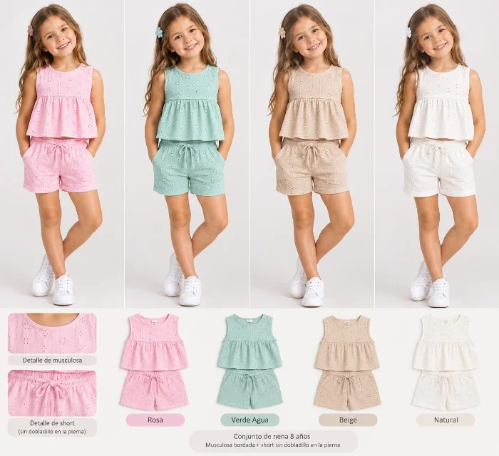 Conjunto de Nenas Short y Musculosa