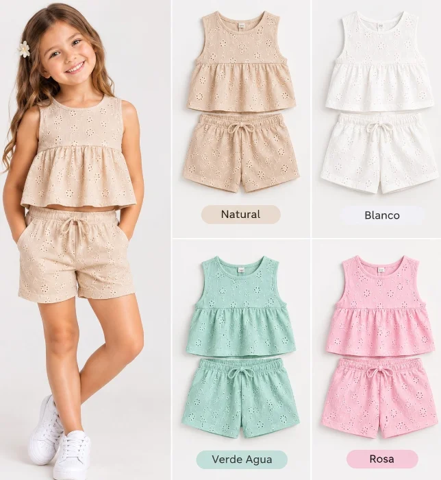 Conjunto de Nenas Short y Musculosa