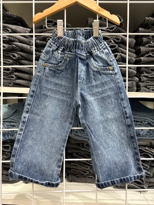 Wide Leg Liso Azul