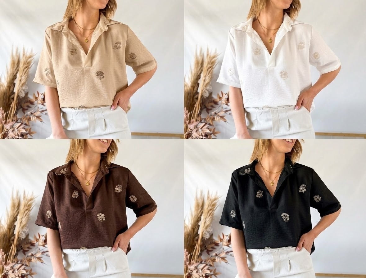 Blusa de Lino Bordada - Imagen 3