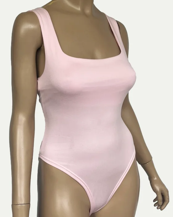 Body Modal Soft sin Mangas con Escote Cuadrado