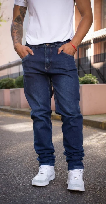 Pantalón Jeans Corte Clasico Elastizado