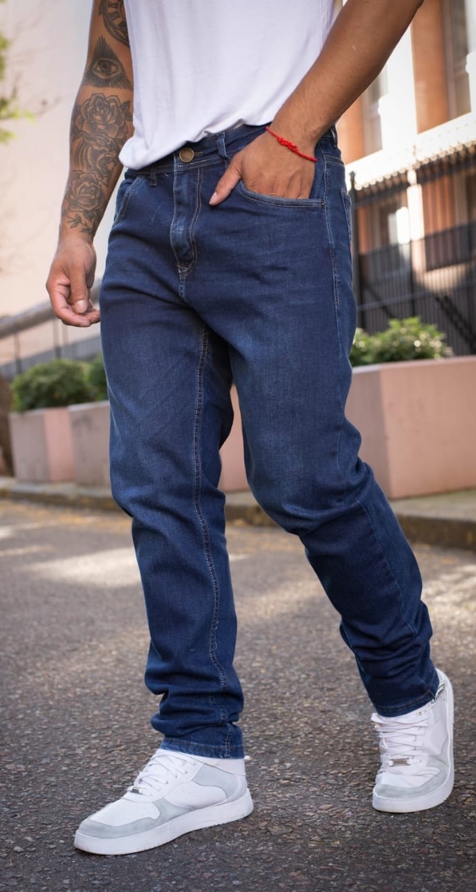 Pantalón Jeans Corte Clasico Elastizado - Imagen 2