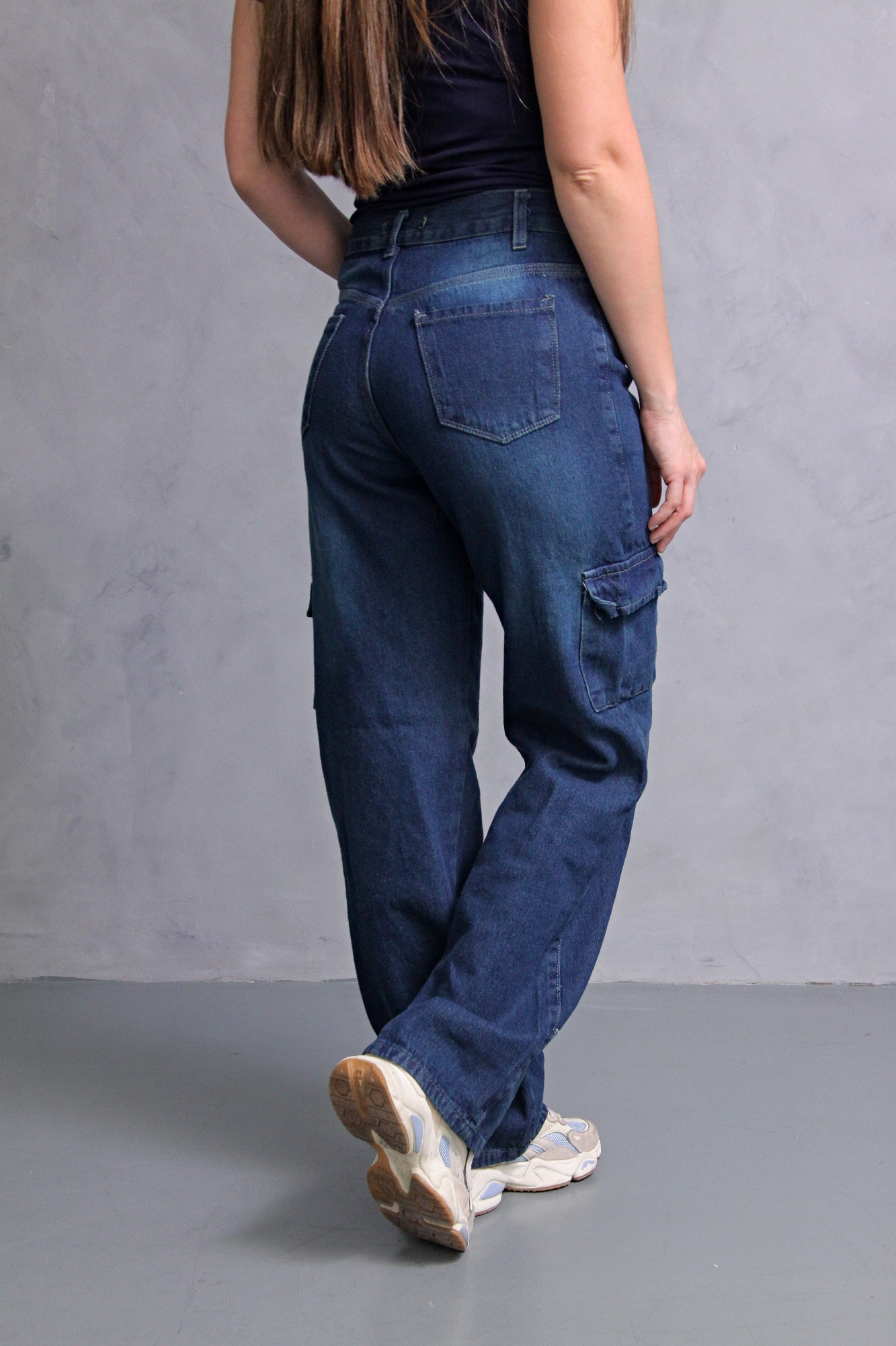 Wide Leg Matizado Cargo! con Bolsillo Delantero - Imagen 9