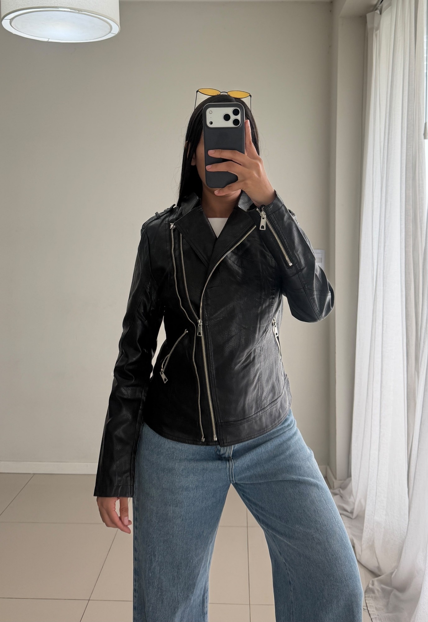 Campera Eco Cuero Doble Cierre - Imagen 4