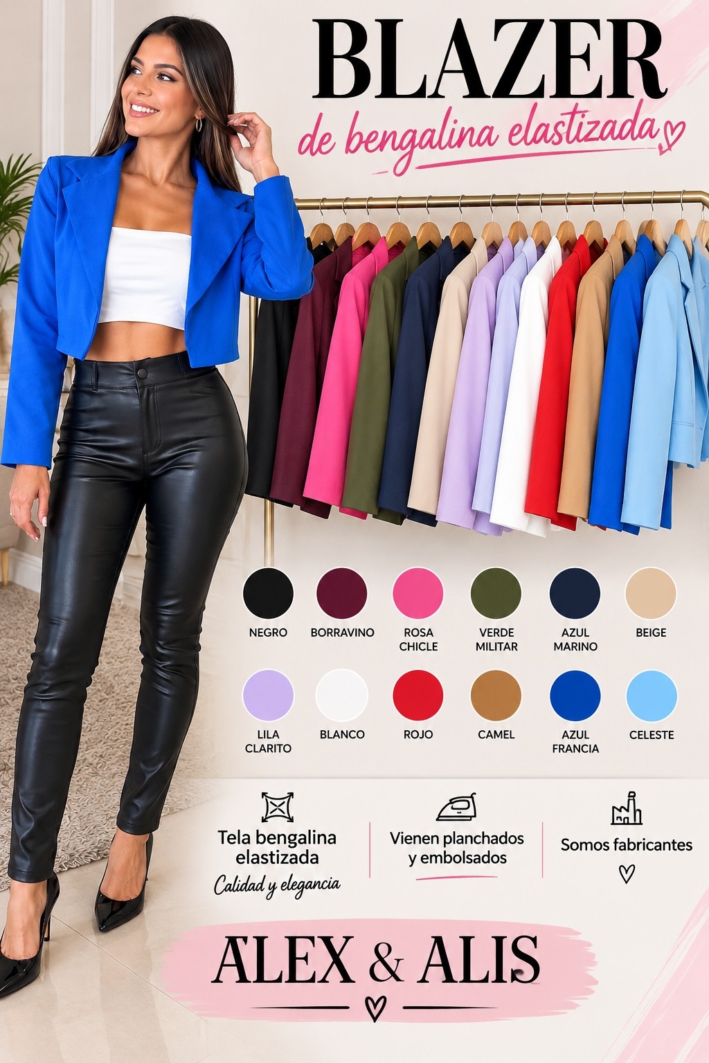Blazer Corto Bengalina Elastizada - Imagen 3