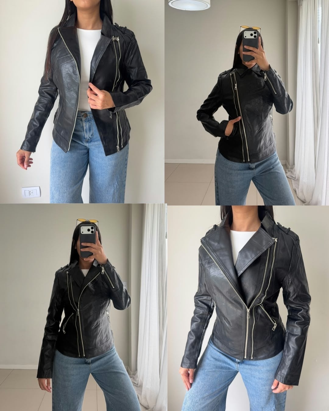 Campera de Eco Cuero Doble Cierre - Imagen 2