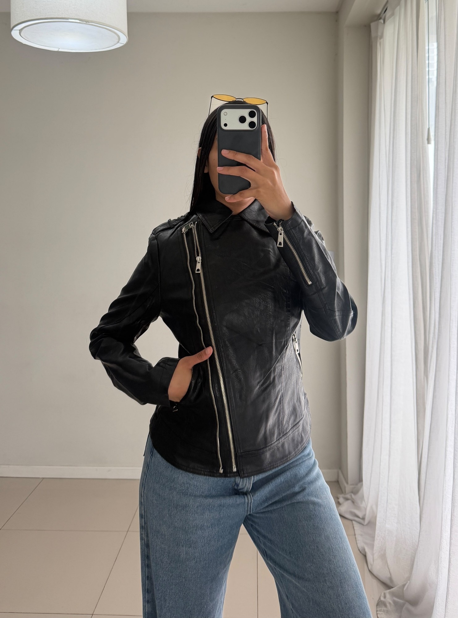 Campera de Eco Cuero Doble Cierre - Imagen 4