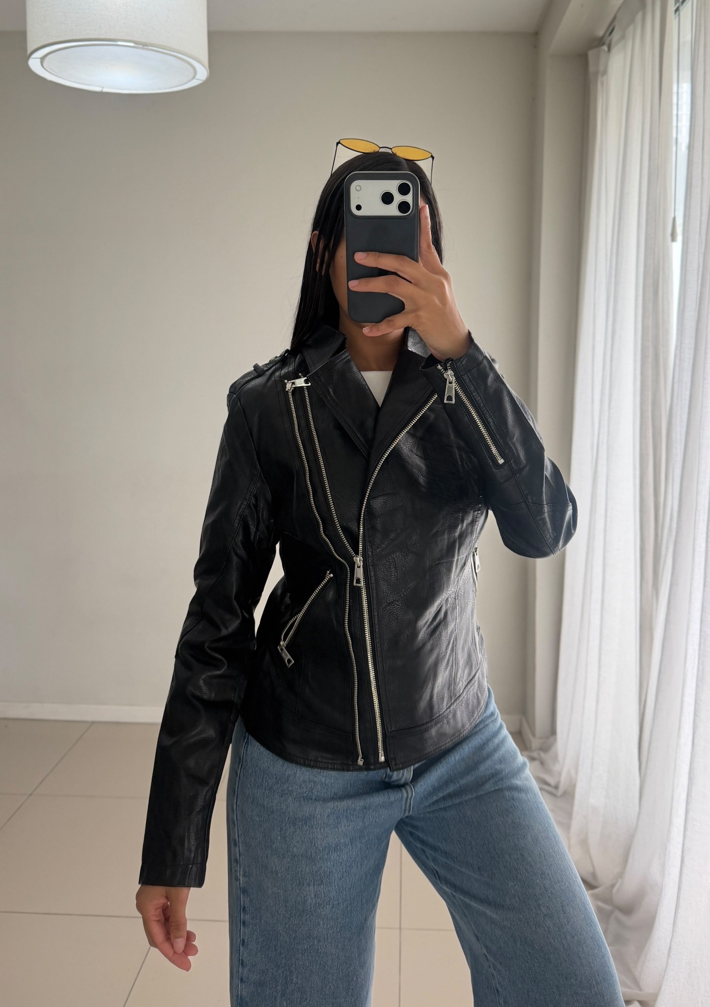 Campera de Eco Cuero Doble Cierre - Imagen 6