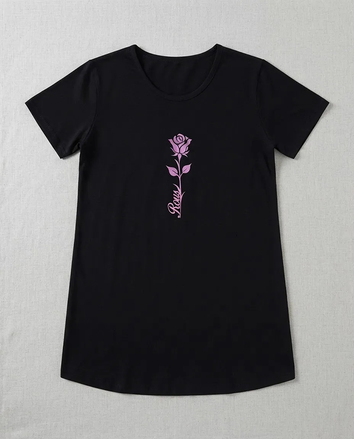 Remeron Manga Corta Juvenil con Estampa Algodon Premium - remeron%20negro%202.jpg