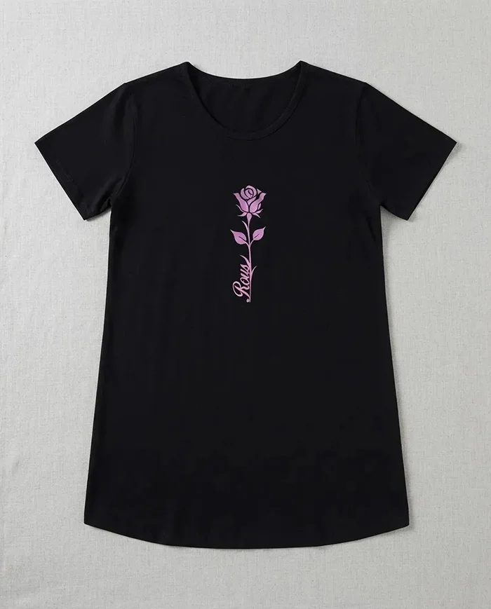 Remeron Manga Corta Juvenil con Estampa Algodon Premium - remeron%20negro%202.jpg