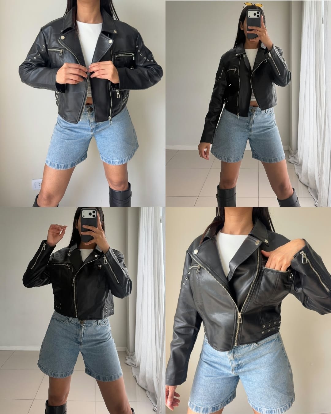 Campera Eco Cuero Corta - Imagen 2