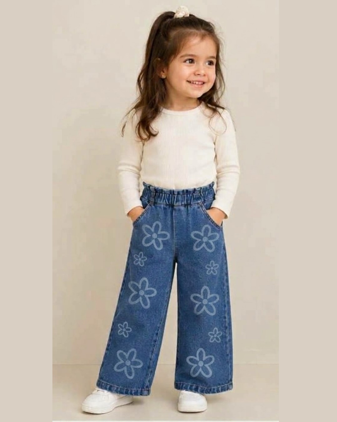Online Oxford Flowers con Volado en la Cintura - Imagen 2