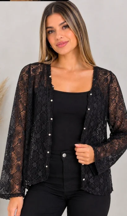 Saco Tachas Encaje
