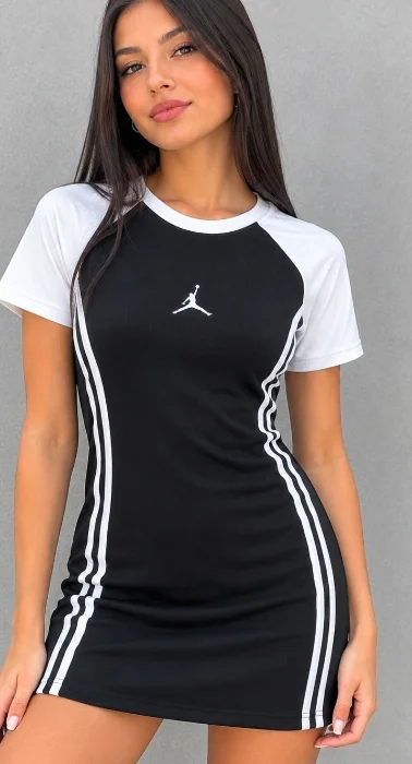 Vestidos Combinados Logo Bordado